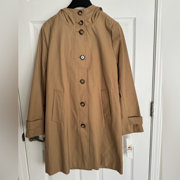 NWT Calvin Klein trench coat with hood - Picture 1 of 14